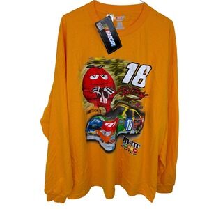NEW Kyle Busch Graphic M&Ms Racing T Shirt 3XL Yellow #18 Car NASCAR Deadstock